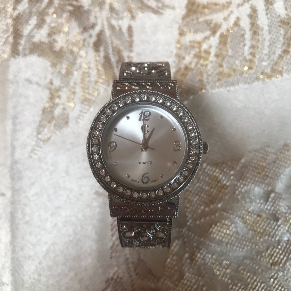 Charming Charlie Silver Cuff Watch - Picture 3 of 8